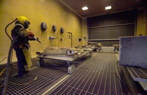 Expanding manufacturer sets up blasting room